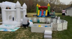 Blue White Bounce Castle Toddler Soft Play Package